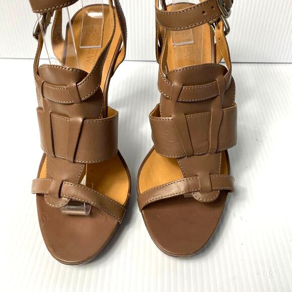 COPY - Women's J. Crew Menara High Heel Strappy Sandals Taupe Brown High Heels … - Picture 5 of 11